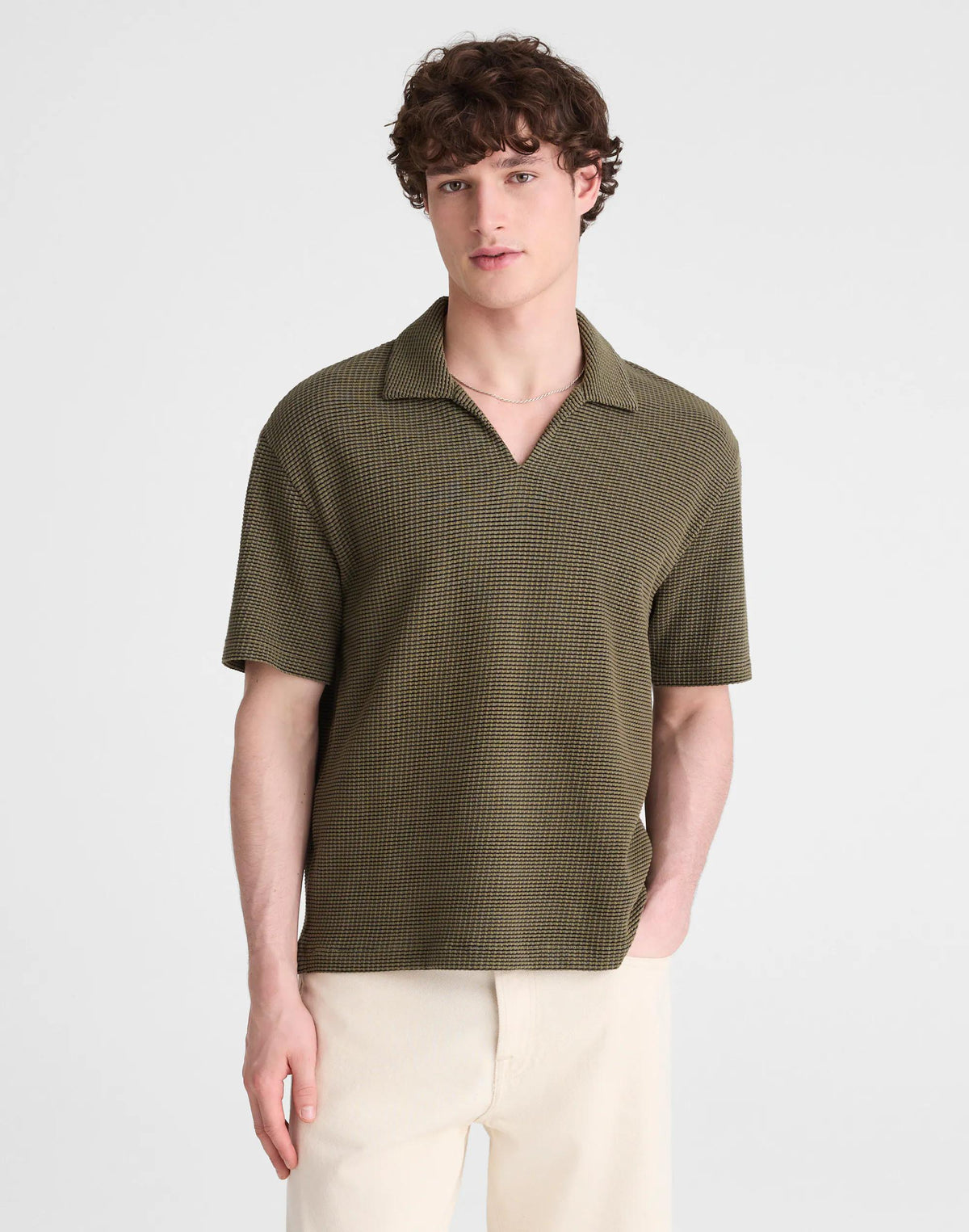 Madewell Skipper Polo in Jacquard Capers Overdye Stripe