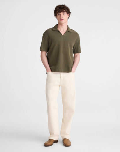 Madewell Skipper Polo in Jacquard Capers Overdye Stripe