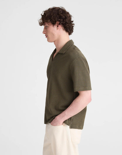 Madewell Skipper Polo in Jacquard Capers Overdye Stripe