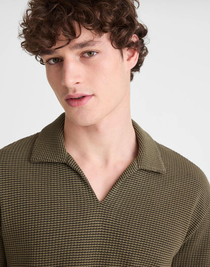 Madewell Skipper Polo in Jacquard Capers Overdye Stripe