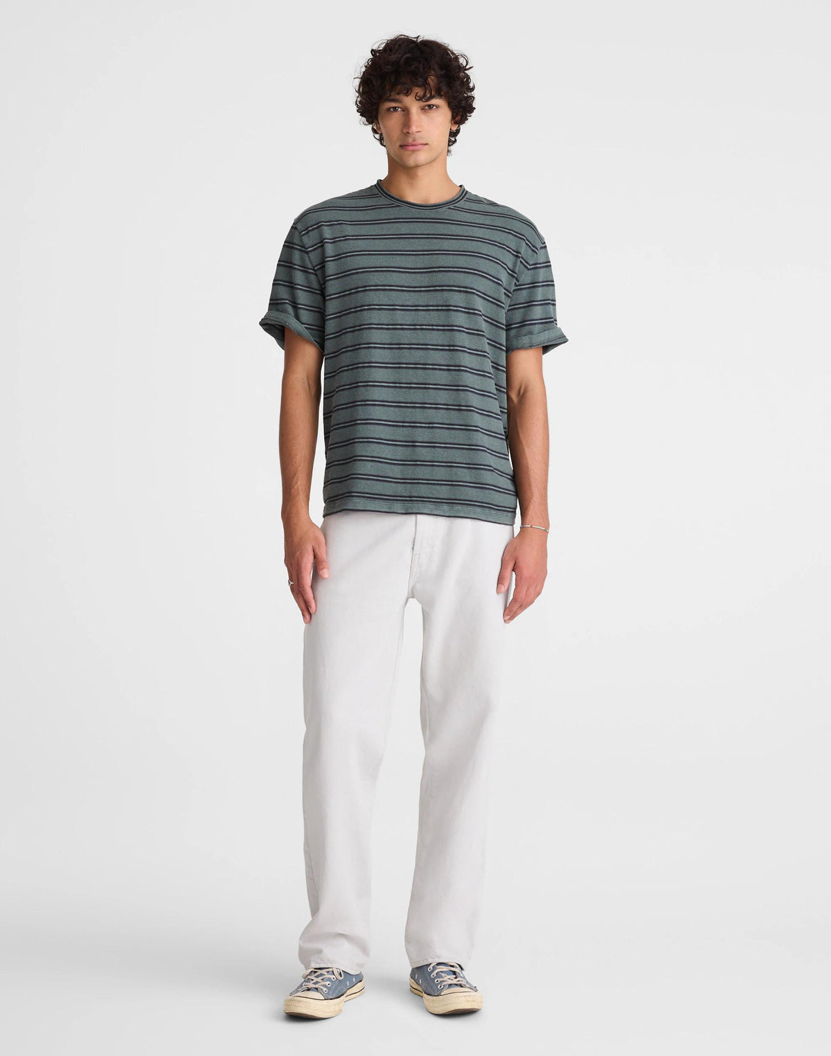 Madewell The Vintage Tee in Jacquard Overdye Shaded Forest