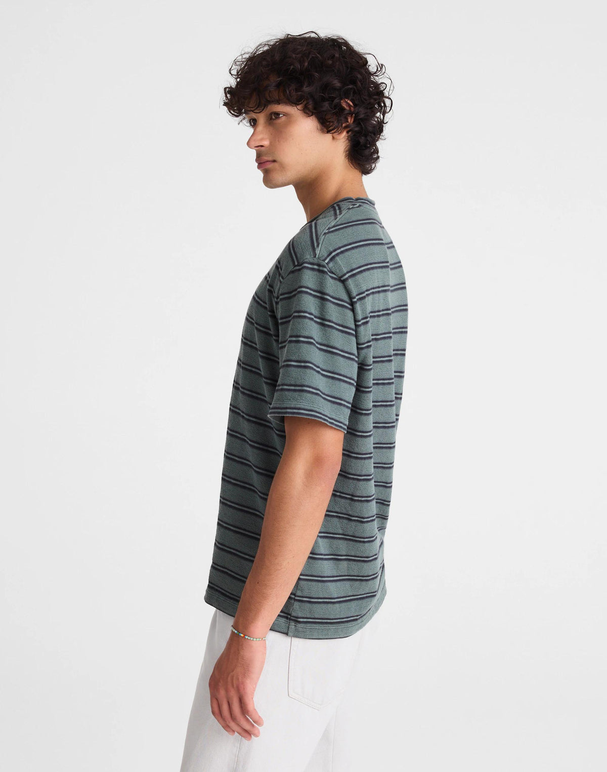 Madewell The Vintage Tee in Jacquard Overdye Shaded Forest