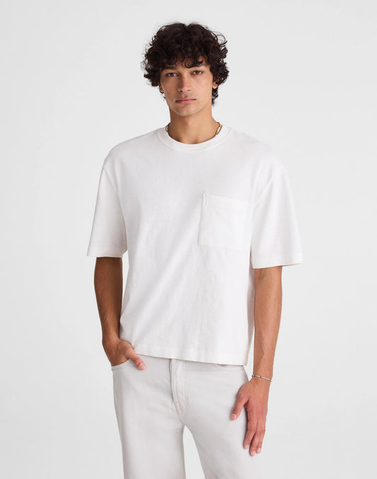 Madewell Boxy Pocket Tee in Weekend Slub Soft White