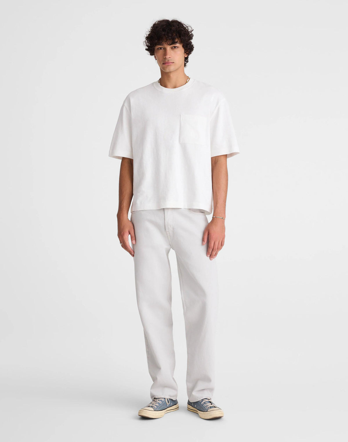 Madewell Boxy Pocket Tee in Weekend Slub Soft White