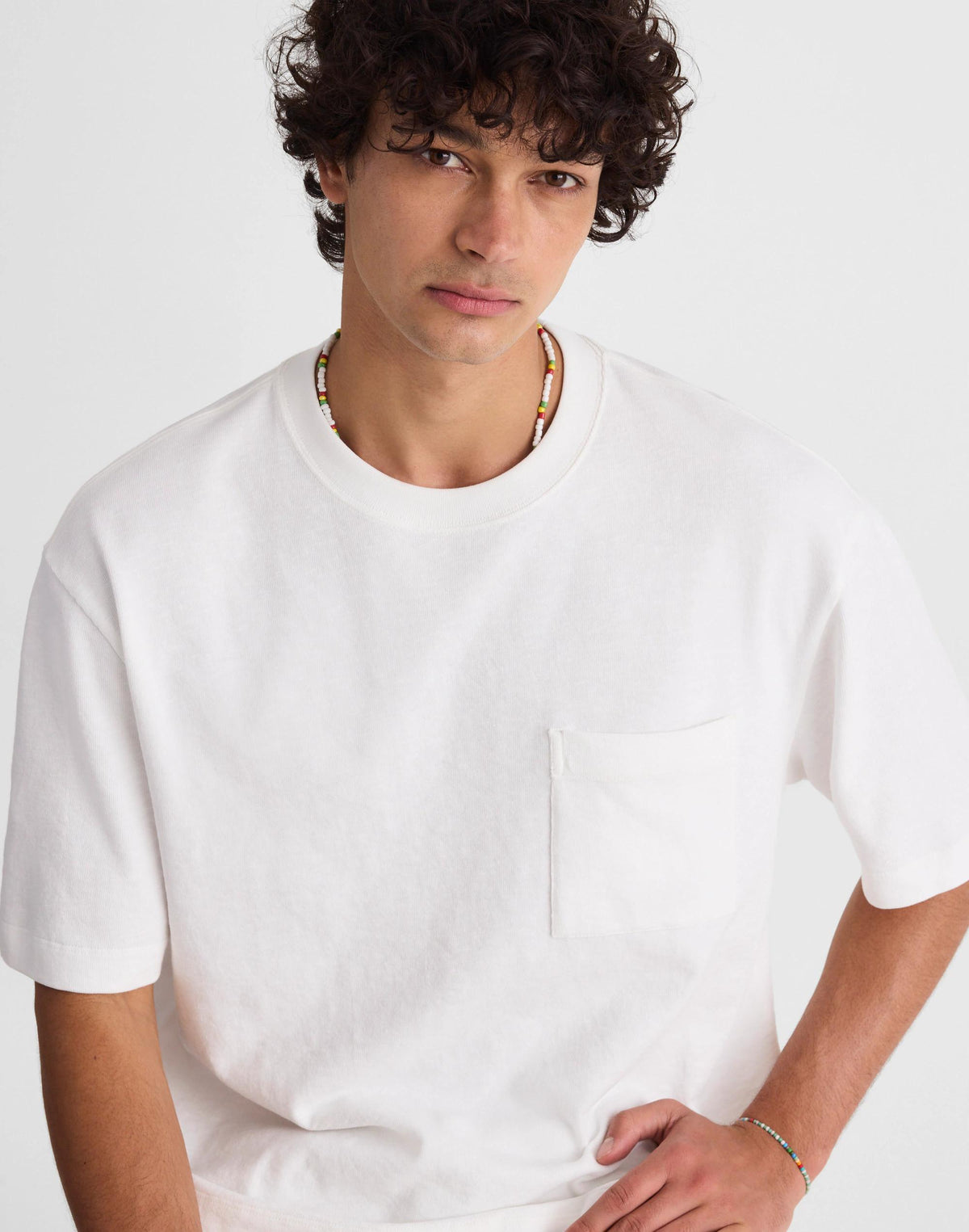 Madewell Boxy Pocket Tee in Weekend Slub Soft White