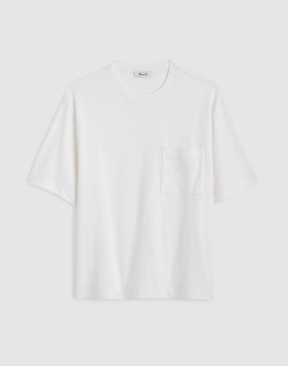 Madewell Boxy Pocket Tee in Weekend Slub Soft White