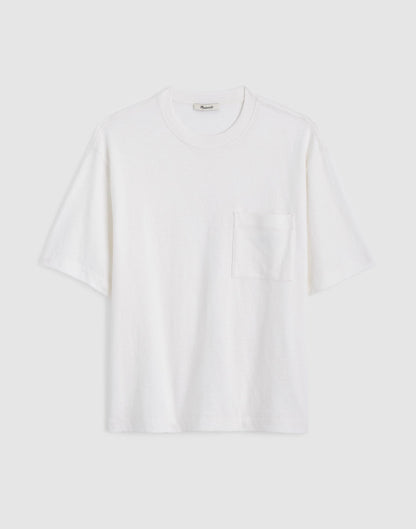 Madewell Boxy Pocket Tee in Weekend Slub Soft White