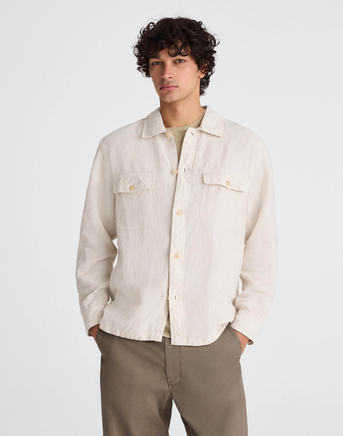 Madewell The Station Shirt in Linen Bleached