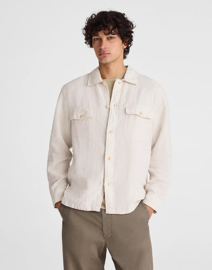Madewell The Station Shirt in Linen Bleached