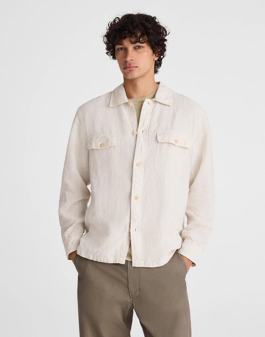 Madewell The Station Shirt in Linen Bleached