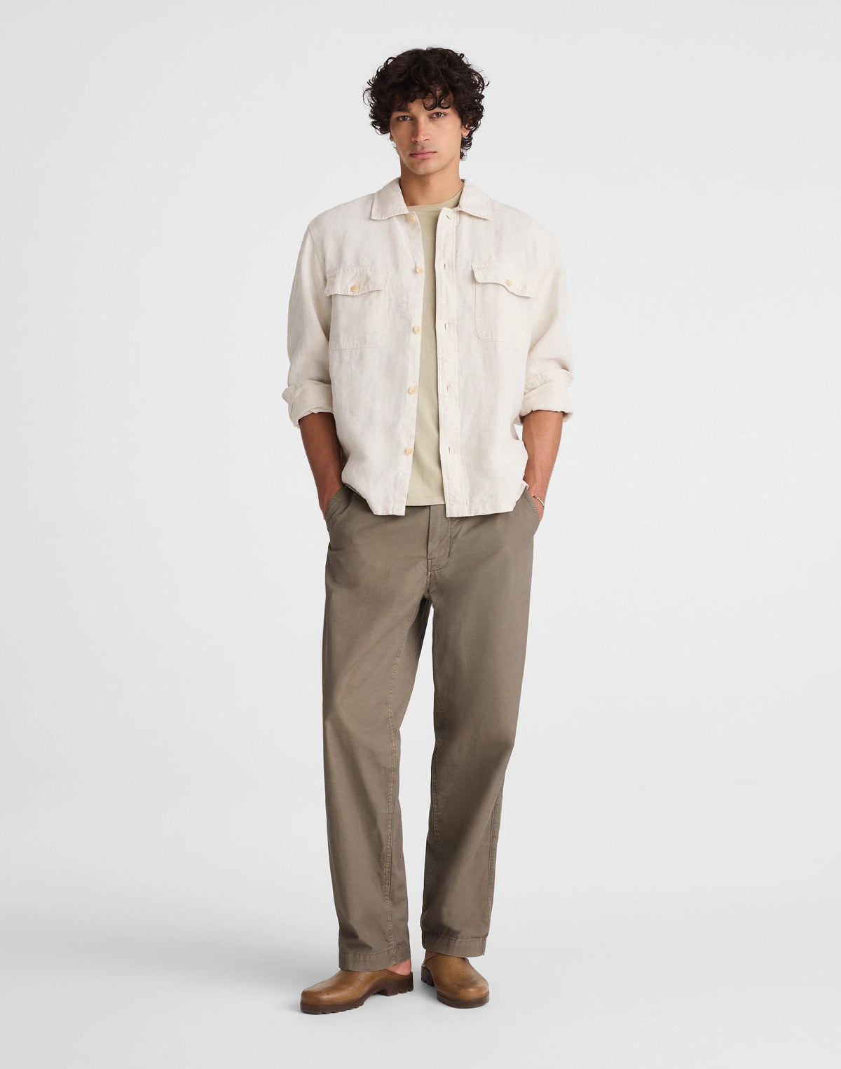 Madewell The Station Shirt in Linen Bleached