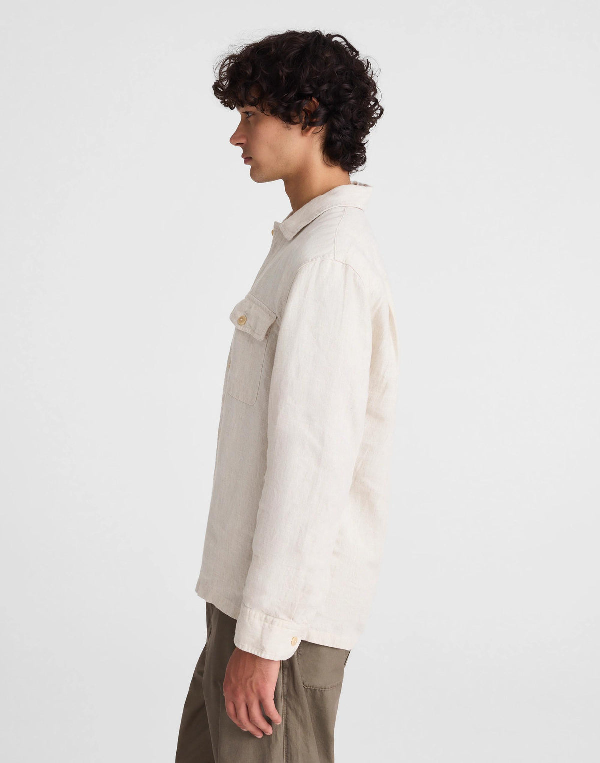 Madewell The Station Shirt in Linen Bleached