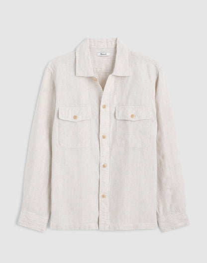 Madewell The Station Shirt in Linen Bleached