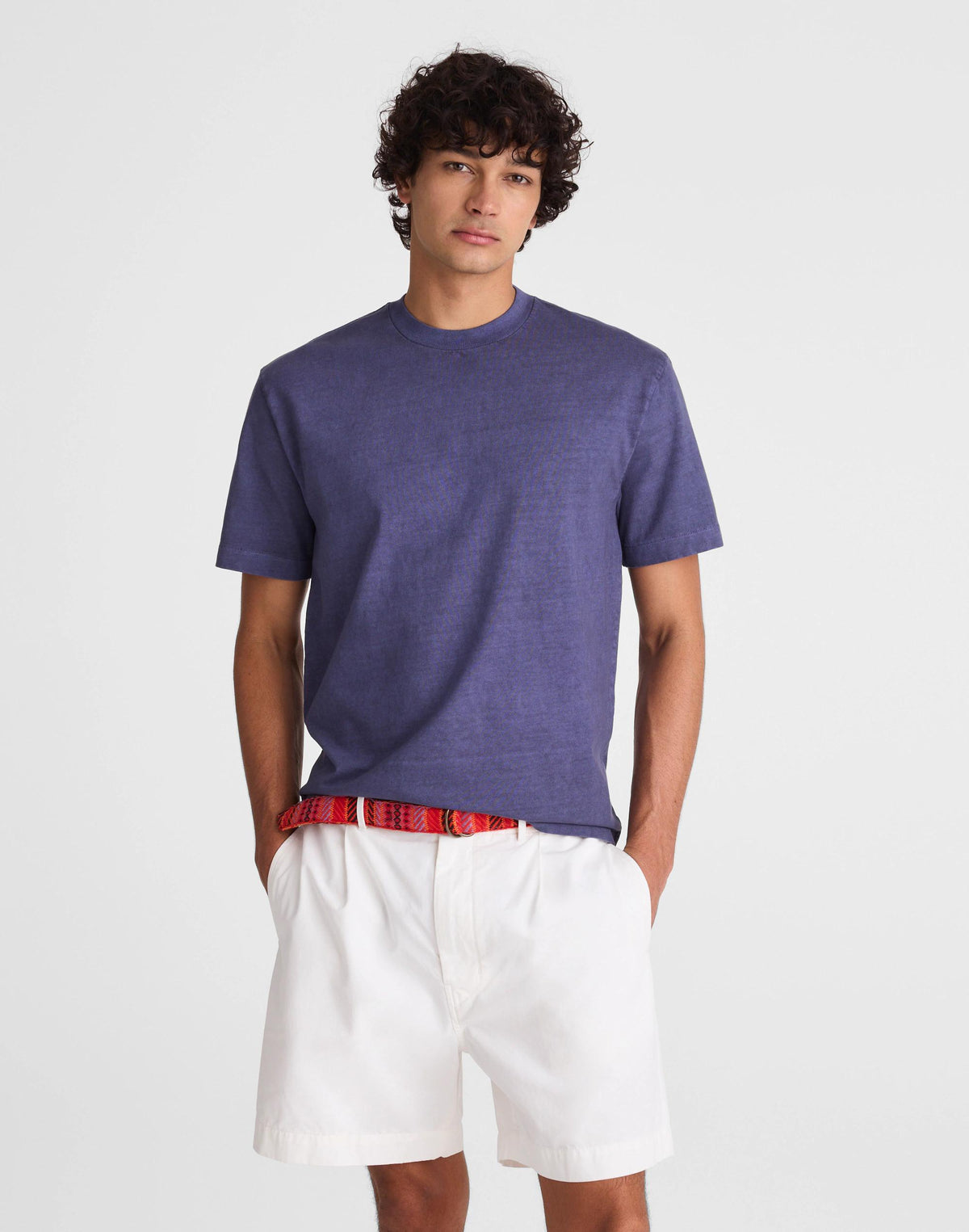 Madewell Pleated Chino Shorts in Uniform Twill Soft White