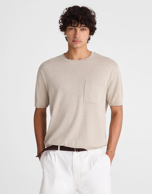 Madewell Rollneck Sweater Tee Heather Pale Pewter