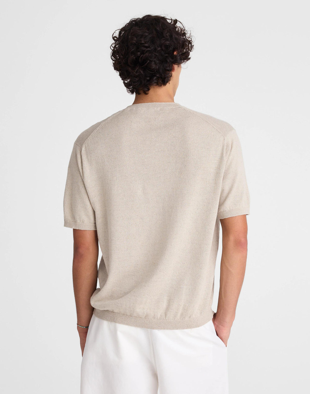 Madewell Rollneck Sweater Tee Heather Pale Pewter