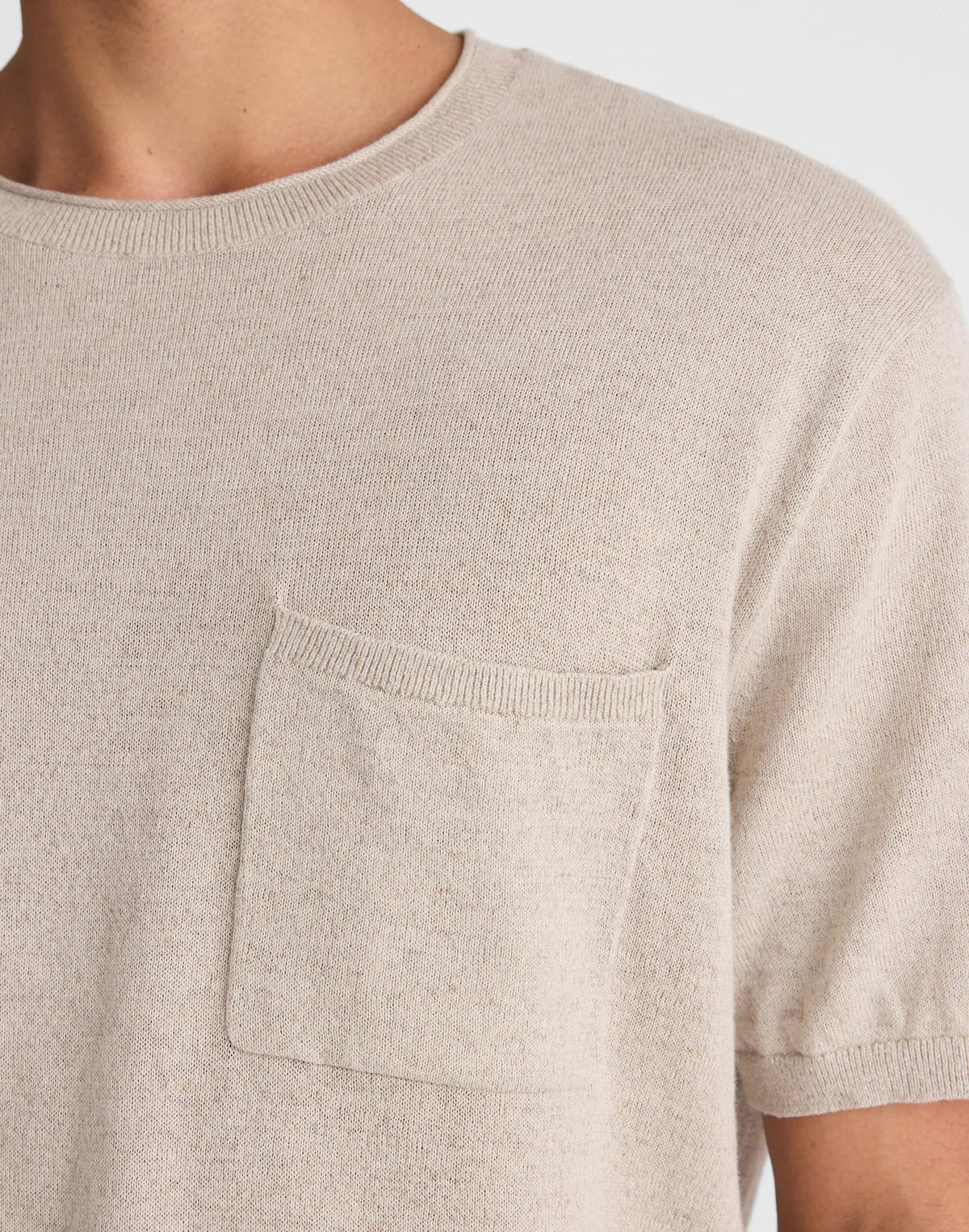 Madewell Rollneck Sweater Tee Heather Pale Pewter