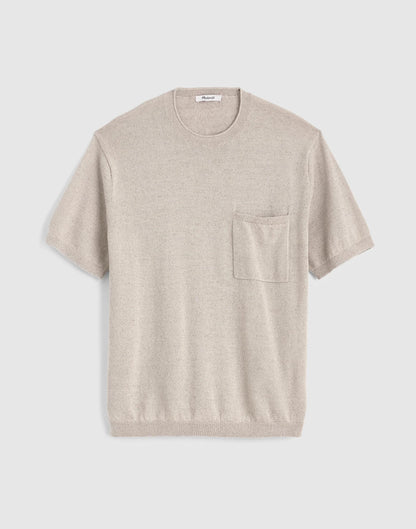 Madewell Rollneck Sweater Tee Heather Pale Pewter
