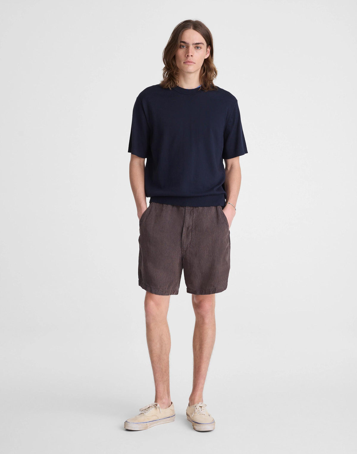 Madewell Pull-On Shorts in Linen Chocolate