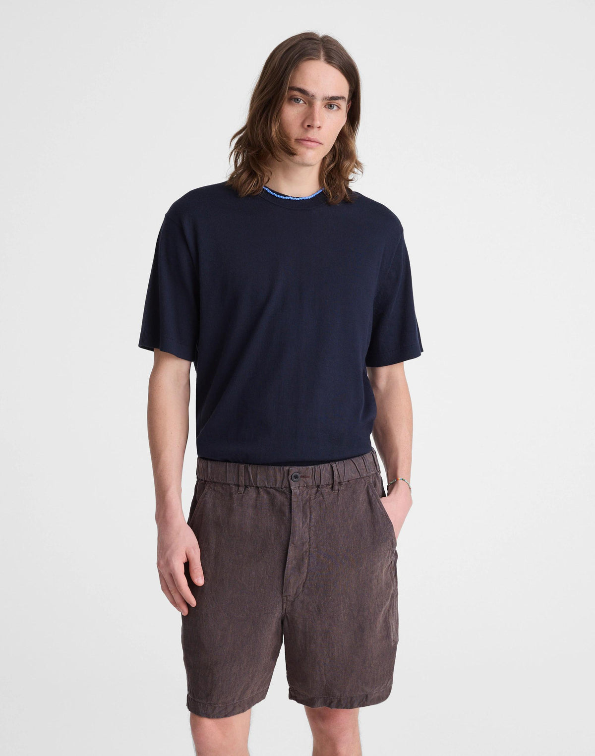 Madewell Pull-On Shorts in Linen Chocolate
