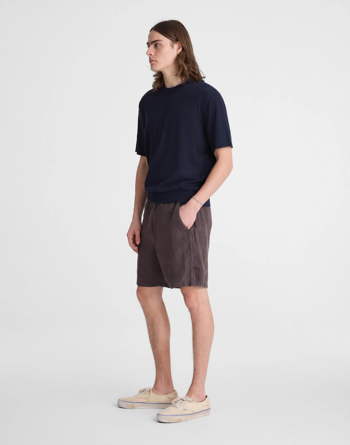 Madewell Pull-On Shorts in Linen Chocolate