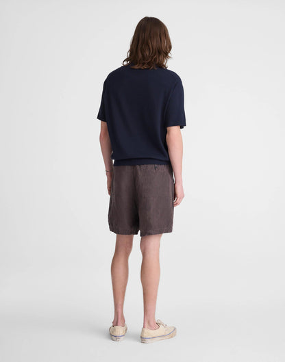 Madewell Pull-On Shorts in Linen Chocolate