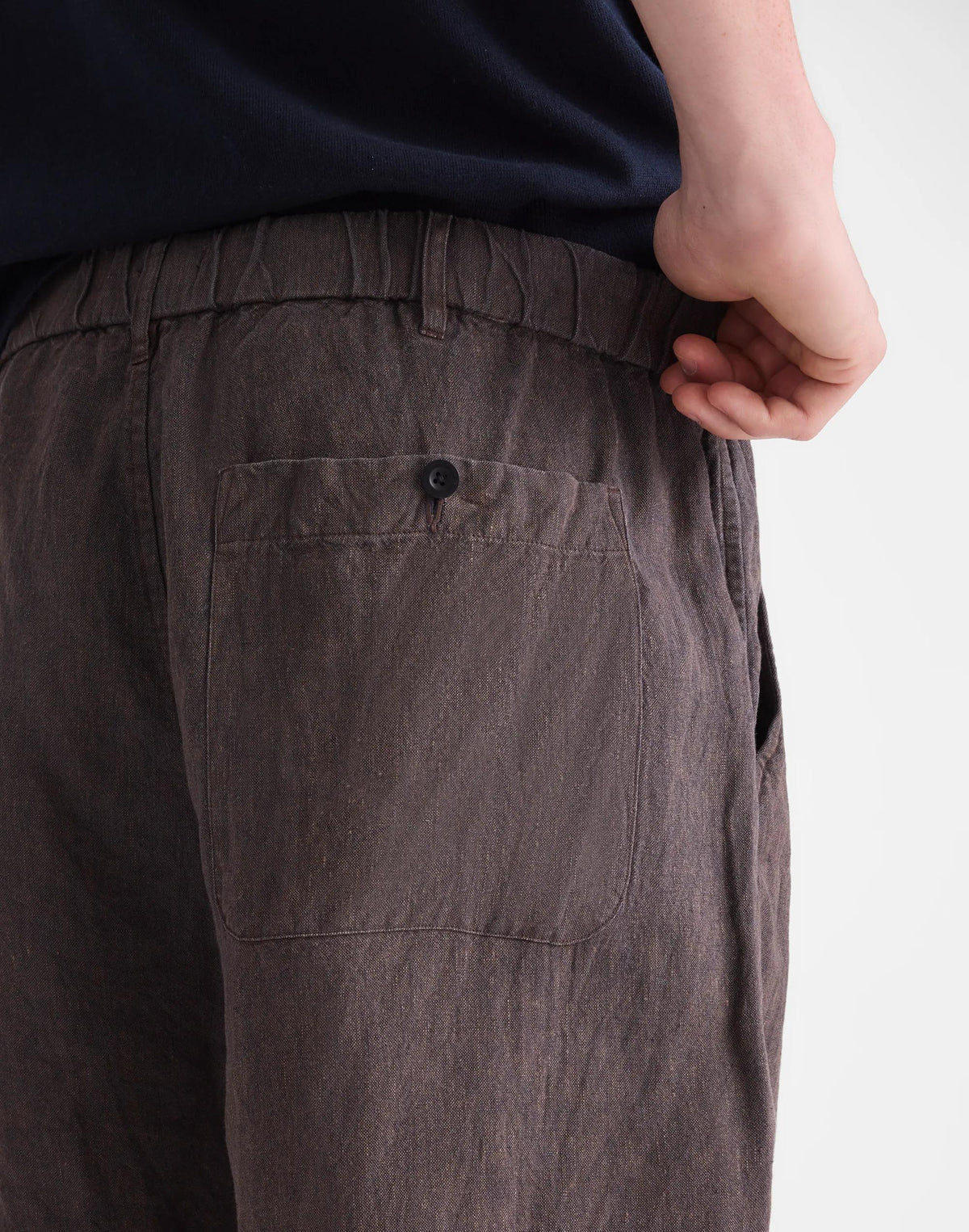 Madewell Pull-On Shorts in Linen Chocolate