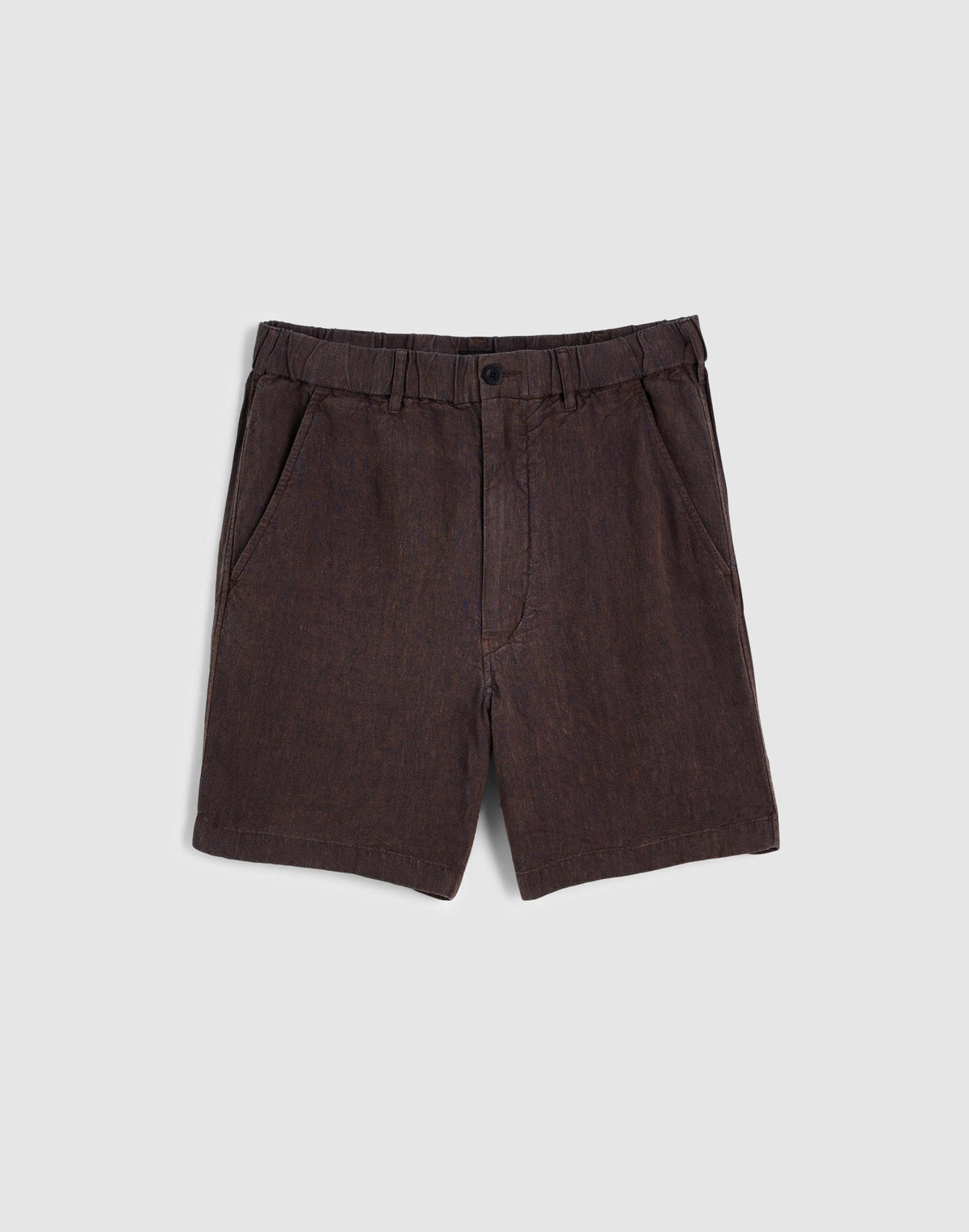 Madewell Pull-On Shorts in Linen Chocolate