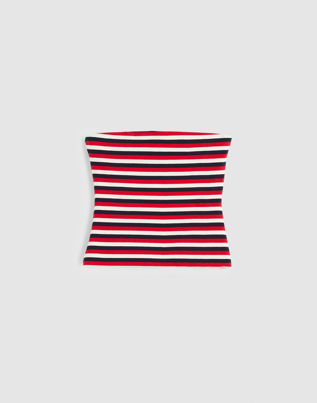 Madewell Knit Tube Top Varisty Red Tricolor Stripe