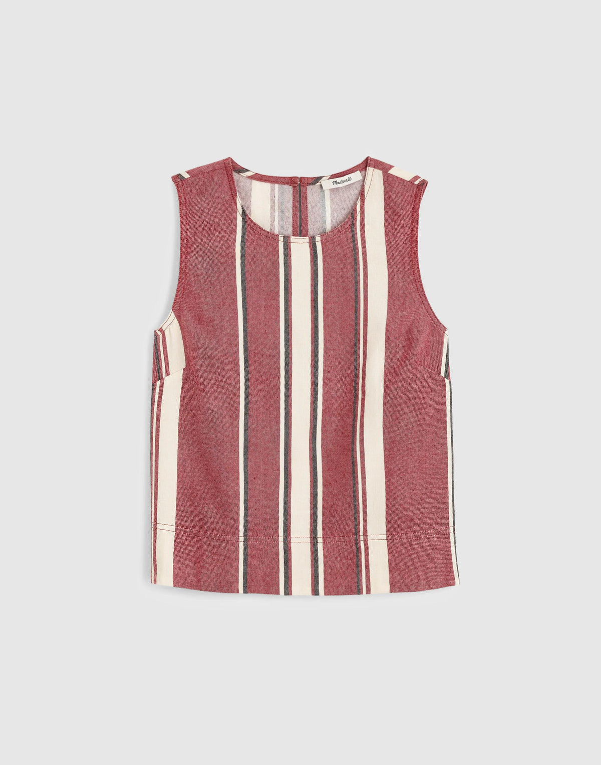 Madewell Shell Top in 100% Linen Red Currant