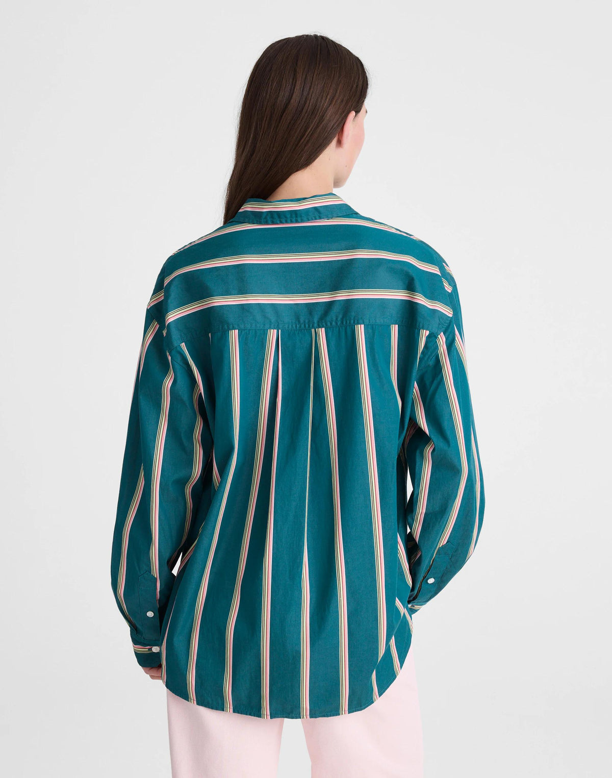 Madewell Madewell x Shopbop  Easy Shirt in Poplin Deep Lagoon Stripe