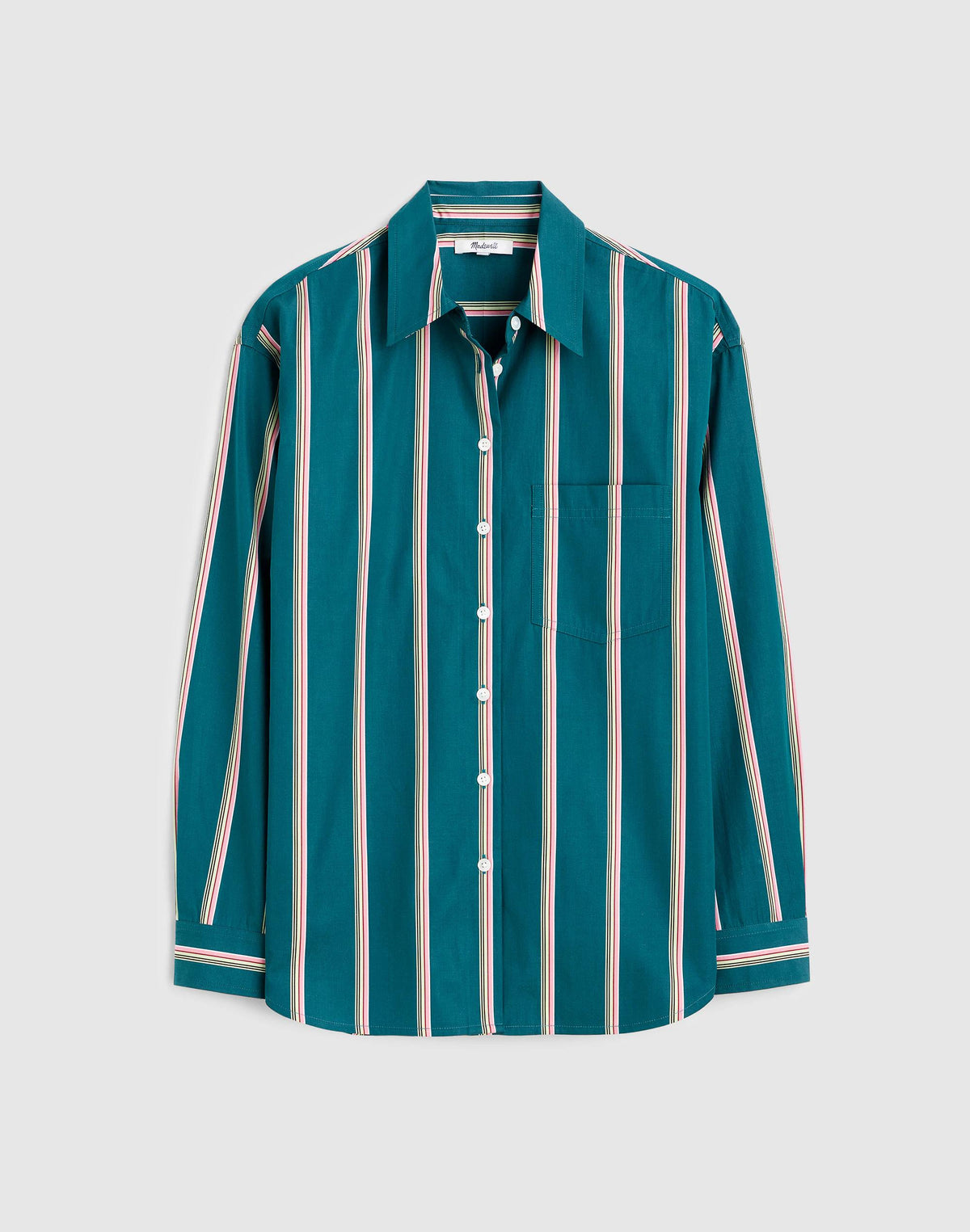 Madewell Madewell x Shopbop  Easy Shirt in Poplin Deep Lagoon Stripe