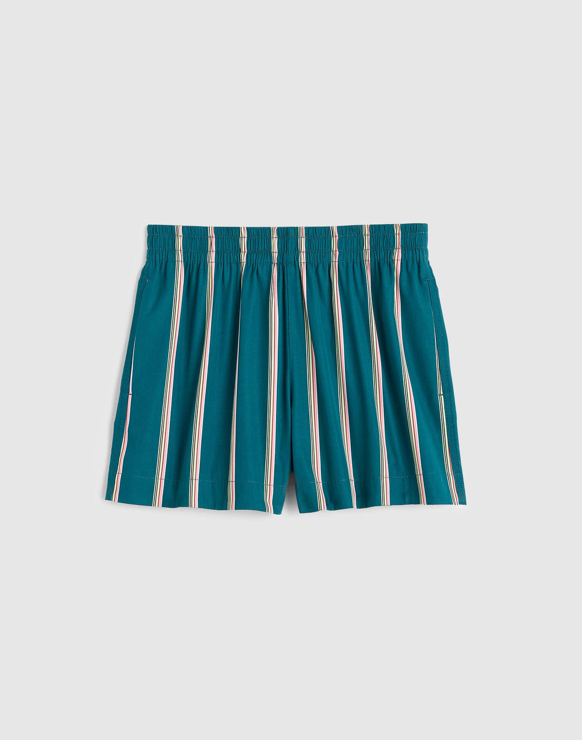 Madewell Madewell x Shopbop Pull-On Shorts in Poplin Deep Lagoon Stripe