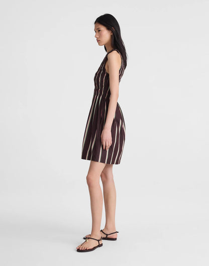 Madewell Madewell x Shopbop Melody Smocked Mini Dress Burnt Cocoa