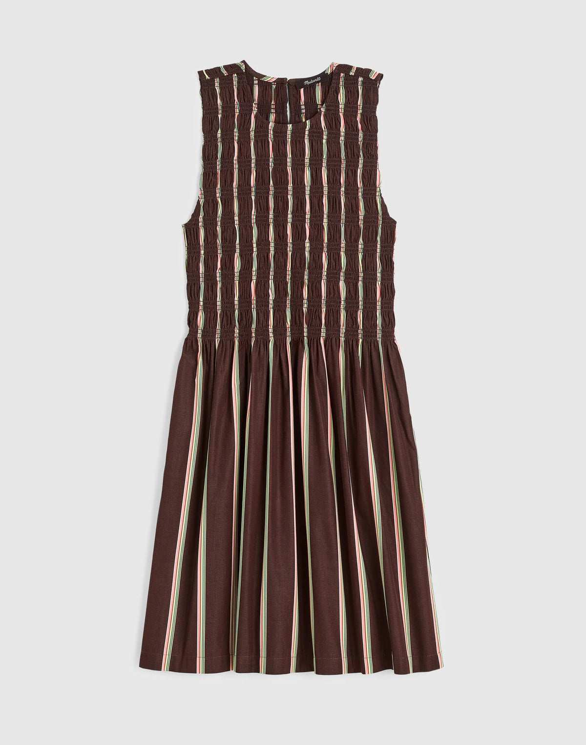 Madewell Madewell x Shopbop Melody Smocked Mini Dress Burnt Cocoa