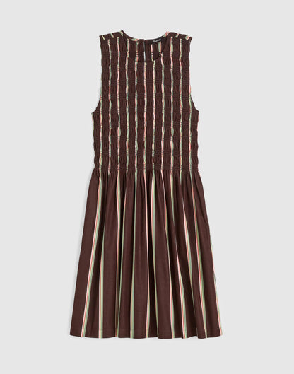 Madewell Madewell x Shopbop Melody Smocked Mini Dress Burnt Cocoa