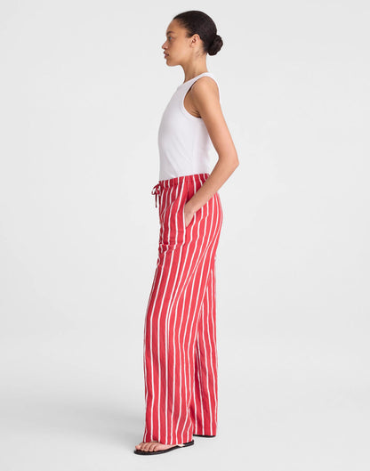 Madewell Pull-On Pants Varsity Red