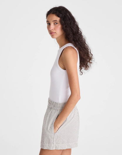 Madewell Pull-On Shorts Black Vintage Ivory Yarndye