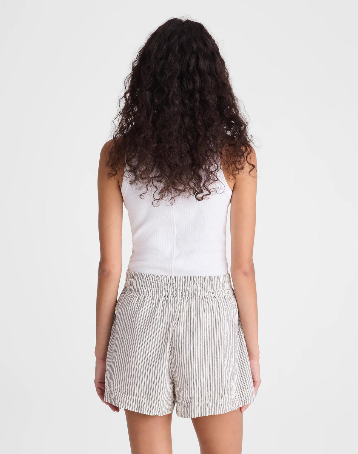 Madewell Pull-On Shorts Black Vintage Ivory Yarndye