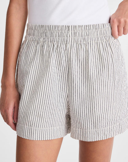 Madewell Pull-On Shorts Black Vintage Ivory Yarndye