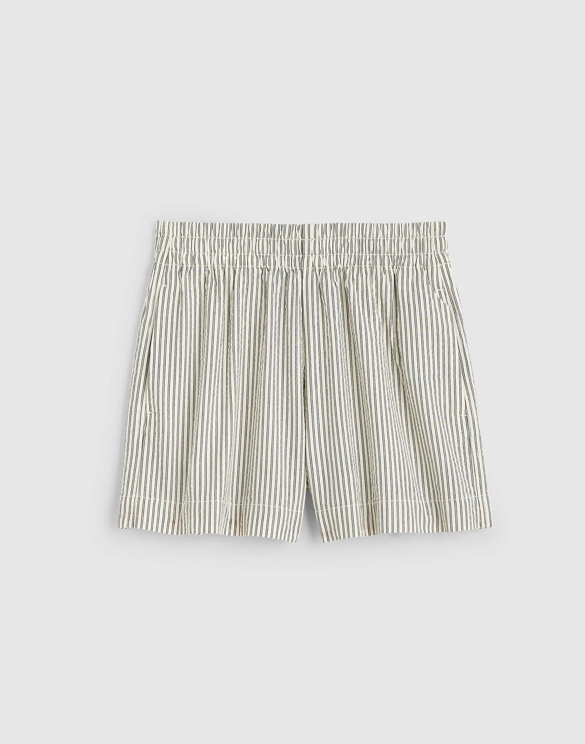 Madewell Pull-On Shorts Black Vintage Ivory Yarndye
