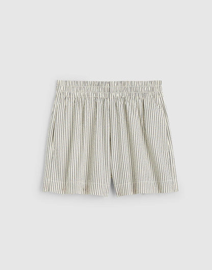 Madewell Pull-On Shorts Black Vintage Ivory Yarndye