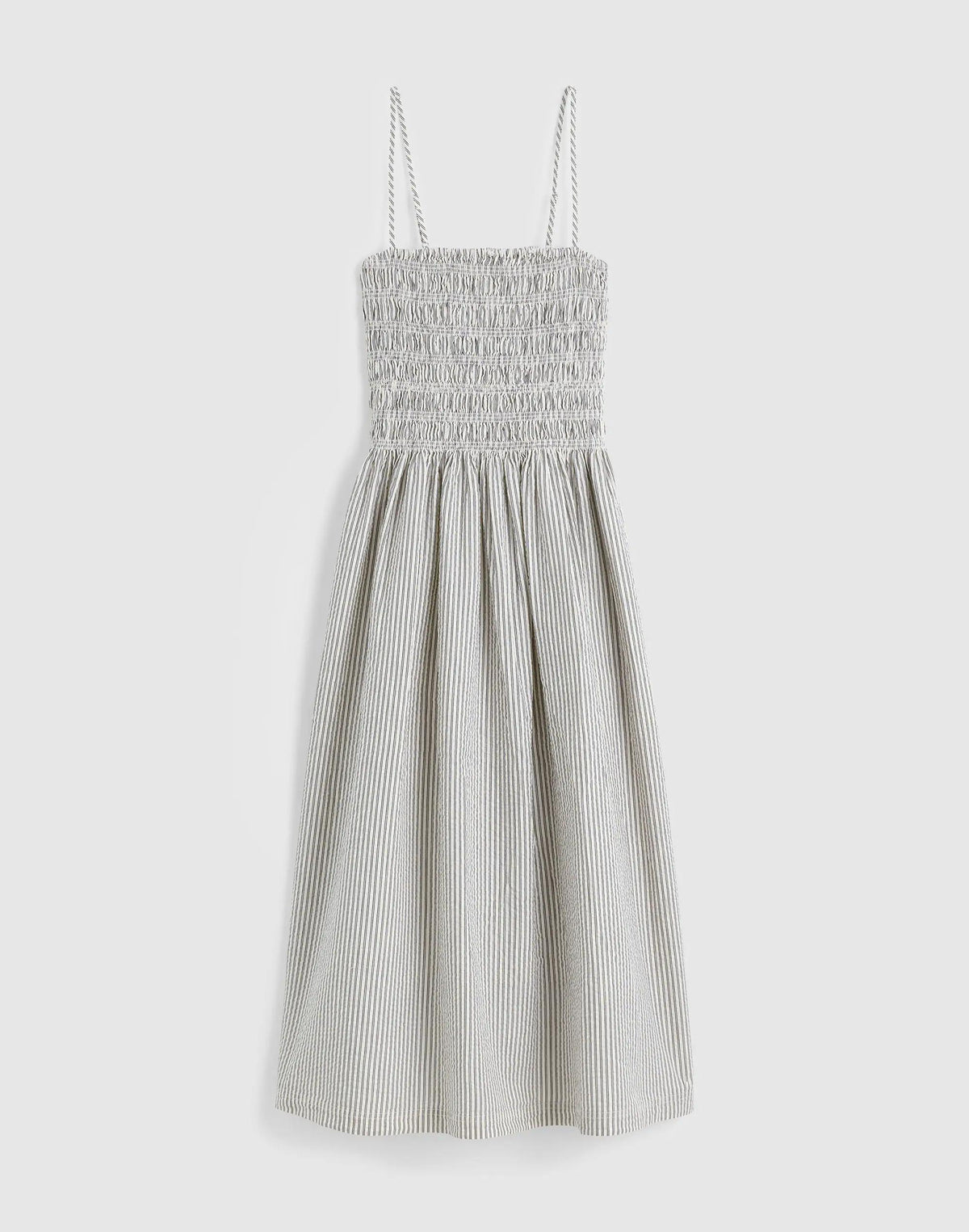 Madewell The Peyton Midi Dress Black Vintage Ivory Yarndye