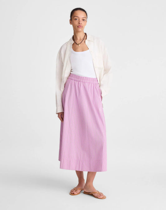 Madewell Midi Circle Skirt in Poplin Warm Wisteria