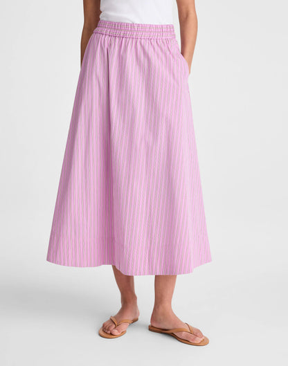 Madewell Midi Circle Skirt in Poplin Warm Wisteria
