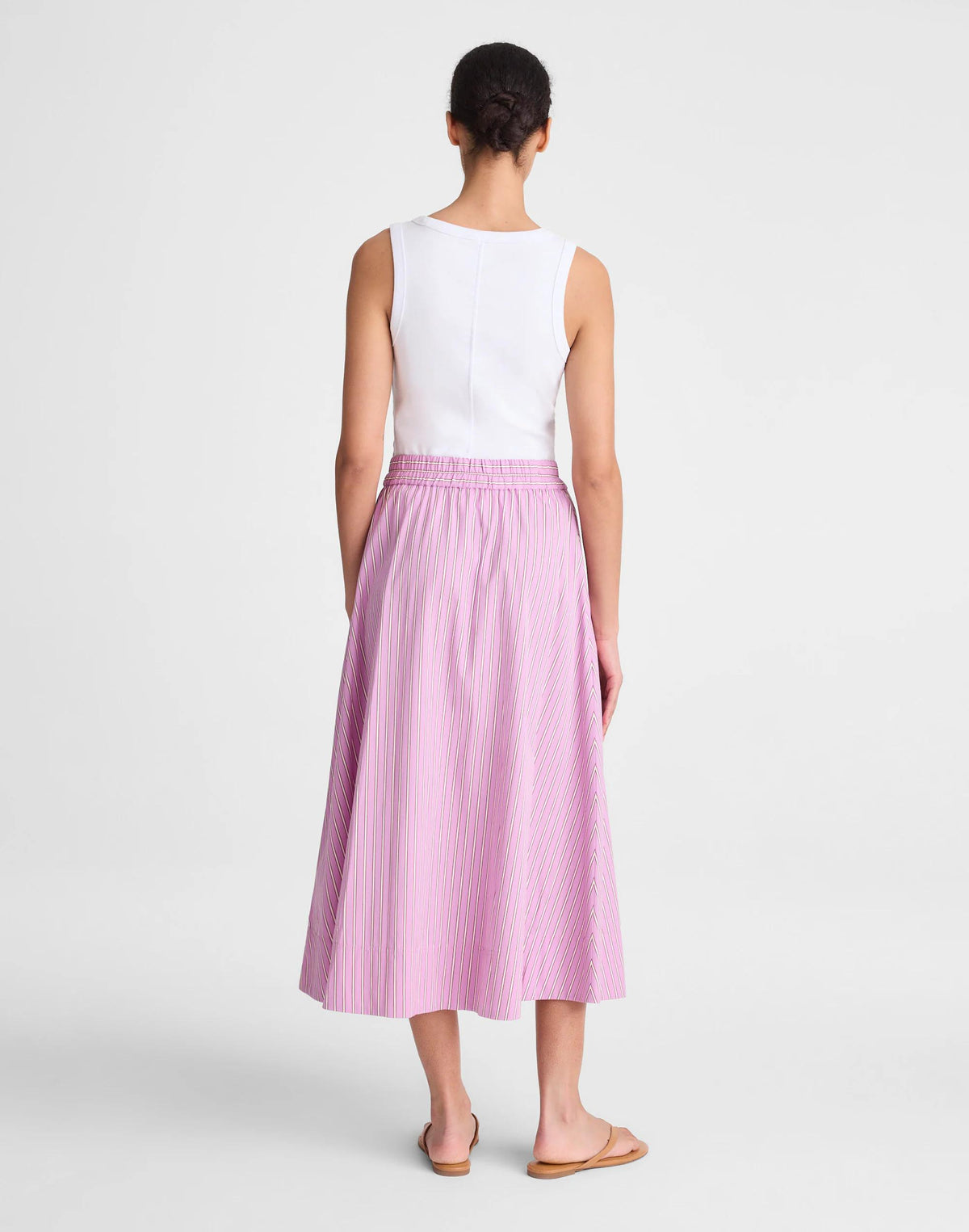 Madewell Midi Circle Skirt in Poplin Warm Wisteria