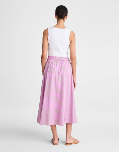 Madewell Midi Circle Skirt in Poplin Warm Wisteria