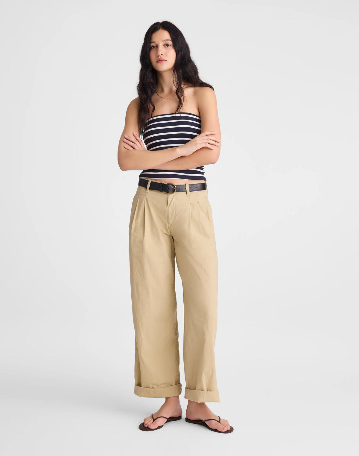 Madewell The Everyday Trouser in Poplin Fennel Seed