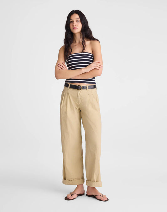 Madewell The Everyday Trouser in Poplin Fennel Seed