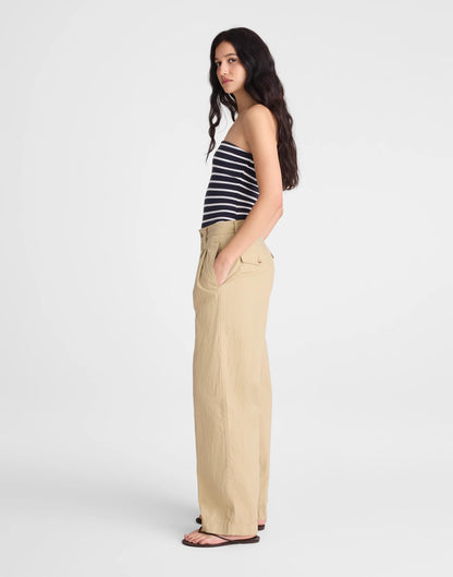 Madewell The Everyday Trouser in Poplin Fennel Seed